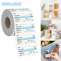 ^300Pcs/Roll Kitchen Date Food Sticker Label Stationery Sticker Snacks Candy Storage Expiration Date Label Self-Adhesive Sticker Qme Default Title