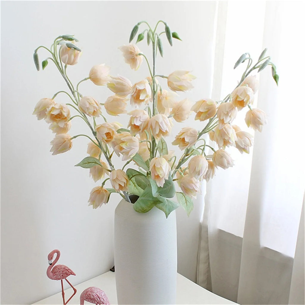 Artificial Flowers with Stem Holiday Party Wedding Decorative Fake Cake Flowers Bouquets Home Decor Mother's Day Festive Gift Qme