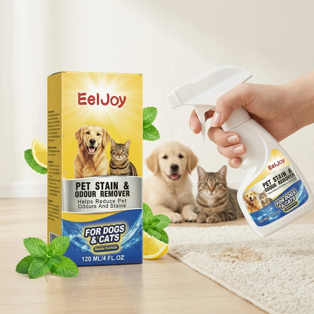 Pet Stain & Odour Remover Spray Removing Urinary Scale Eliminating Odors Reducing Bacteria Long Lasting Freshness Pet Deodorizer Qme