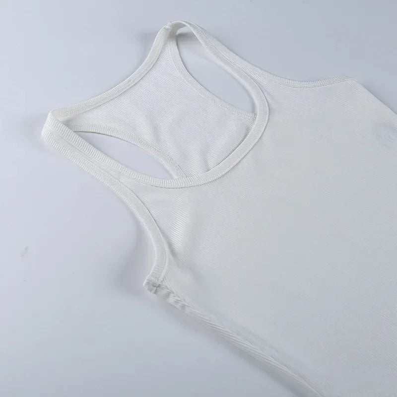 Summer Sexy Bodycon Off Shoulder Halter Tops Sleeveless Knit Bodysuit Qme