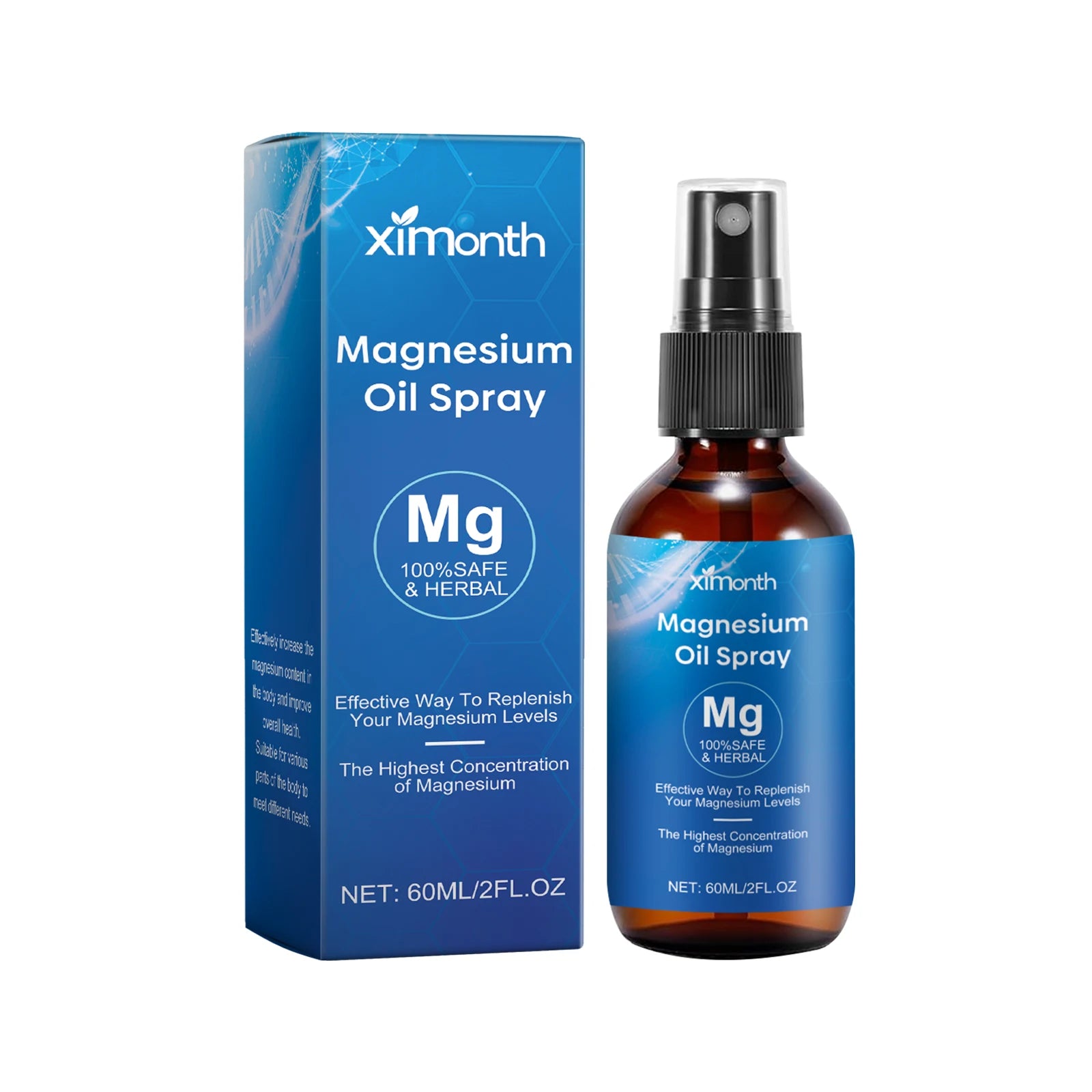 Essential Oil Magnesium Spray Relieves Muscle Body Pain Smoothes Softens Skin Magnesium Oil Spray Relaxation Better Sleep Care Qme 1Pcs