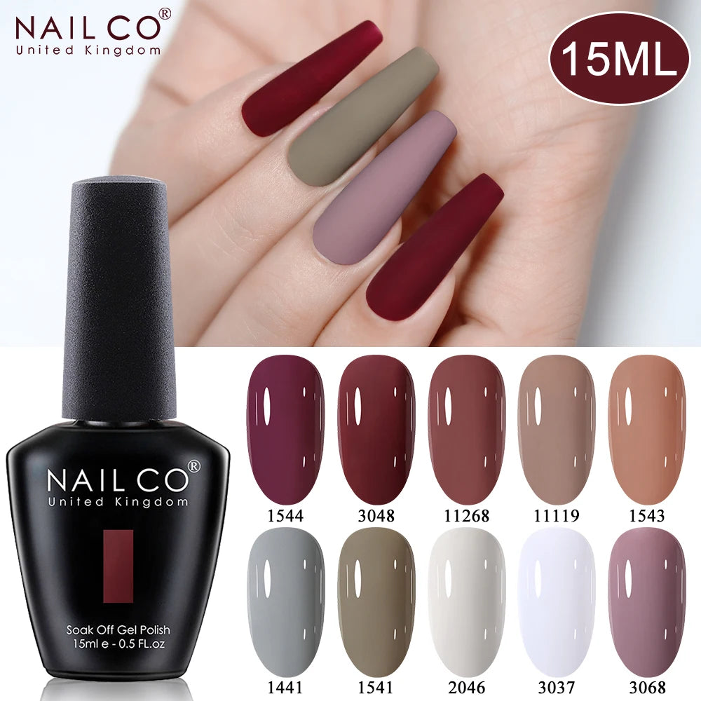 NAILCO Nail Gel Polish Autumn Product Art Soak Off UV Varnish Lacquer Qme