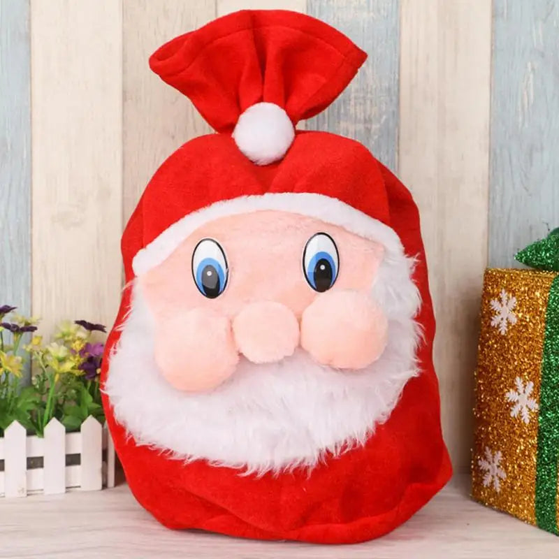 Santa Claus Goodie Bags Large Christmas Candy Velvet Drawstring 3D Qme China Mainland