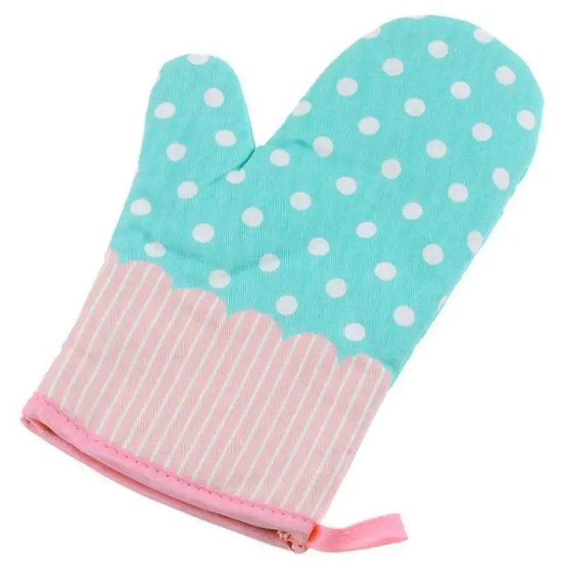 Microwave Heat-resistant Thickened Gloves Used Kitchen Baking Oven Qme 1pcs Blue