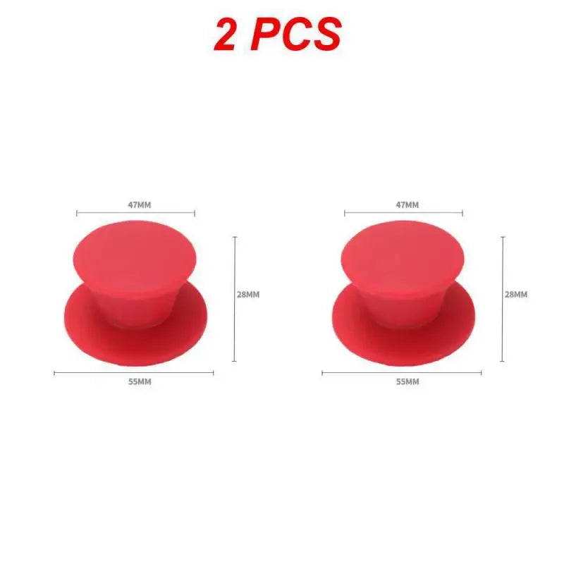 1/2/3PCS Silicone Universal Pot Lid Knob Pot Handle Replacement Kitchen Cookware Cover Knobs for Pan Lid Kitchen Accessories Qme 2PCS Red