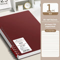 60 Sheets B5 Vintage Aesthetic Spiral Loose Leaf Notebook Planner Diary for Student Office School Writing Stationery Supplies Qme B5-Red