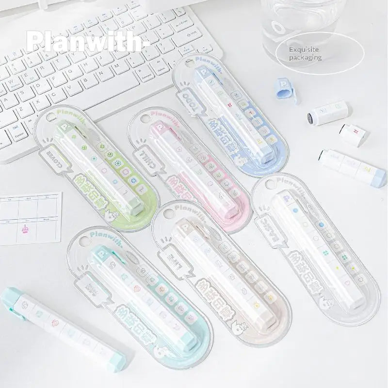 Cute Kawaii Multilink Mood Stamp Lightweight INS Decor Journal Qme