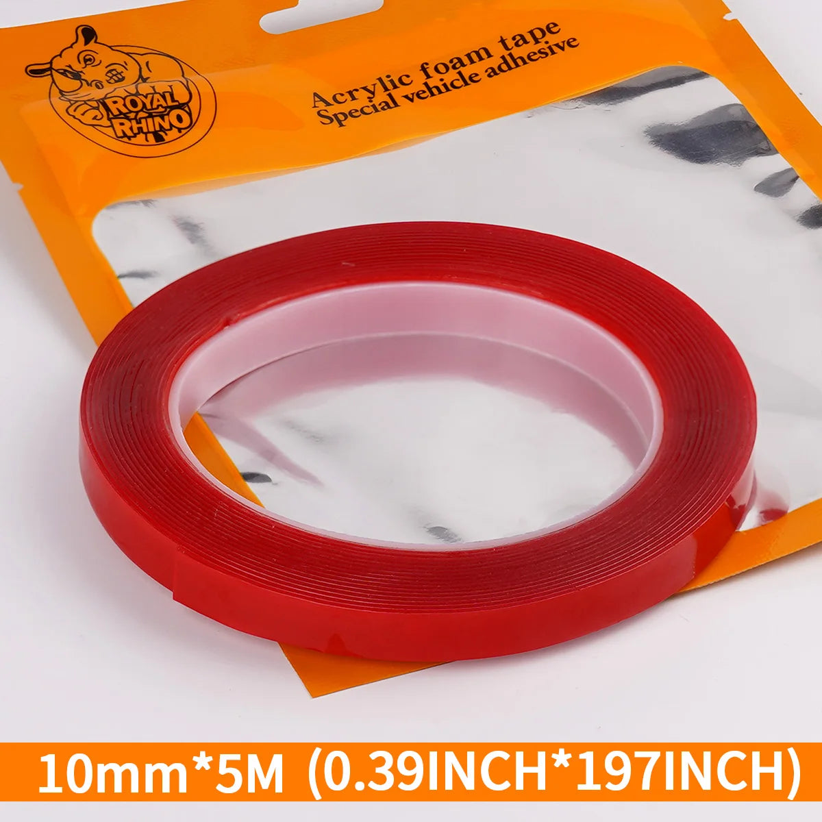 LED light strip adhesive strip double-sided nano acrylic tape transparent strong adhesion Christmas party balloon fixing Qme Width 10mm