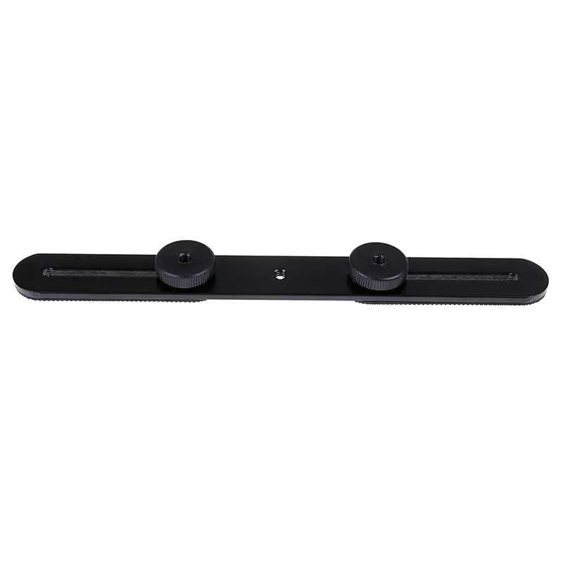 Dual Flash Bracket Shoe Mount Holder Tripod Stand Cam Qme