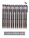 Erasable Gel Pens Refills Set 0.5 Mm Fine Point Blue/black Kawaii Ballpoint Pen for Writing Stationery Office School Supplies Qme 12 black Bullet
