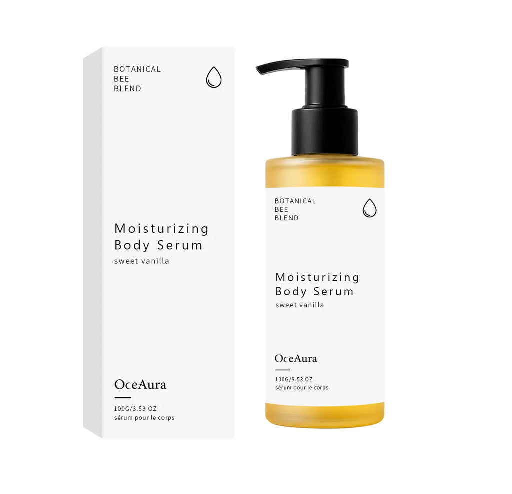 OceAura Moisturizing Body Serum Vanilla Deep Hydration Sensitive Skin Care Dryness Relief Propolis Nourishing Body Lotion 100ml Qme 100G