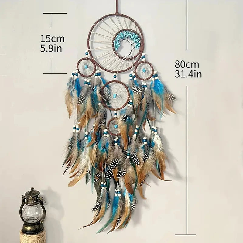 Dream Vintage Wind Chime Hanging Ornament Home Decor Indian Natural Stone Tree Of Life Dream Wall Decor Qme 1pcs