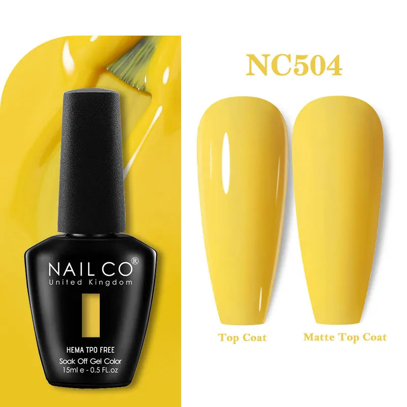 NAILCO Coat Base Gel Nail Polish Nails Art Semi Permanent Lacquer
