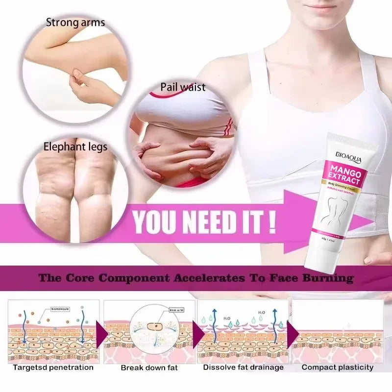 Fast Slimming Cream Weight Loss Remove Cellulite Sculpting Fat Burning Massage Firming Lifting Quickly Niacinamide Body Care 40g Qme