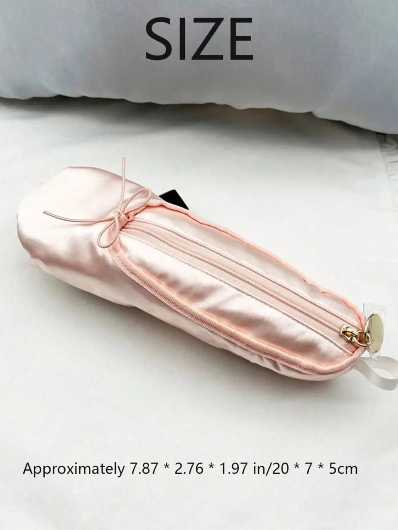 Vintage French Ballet Shoes Shaped Handmade Pencil Case Makeup Pouch Qme
