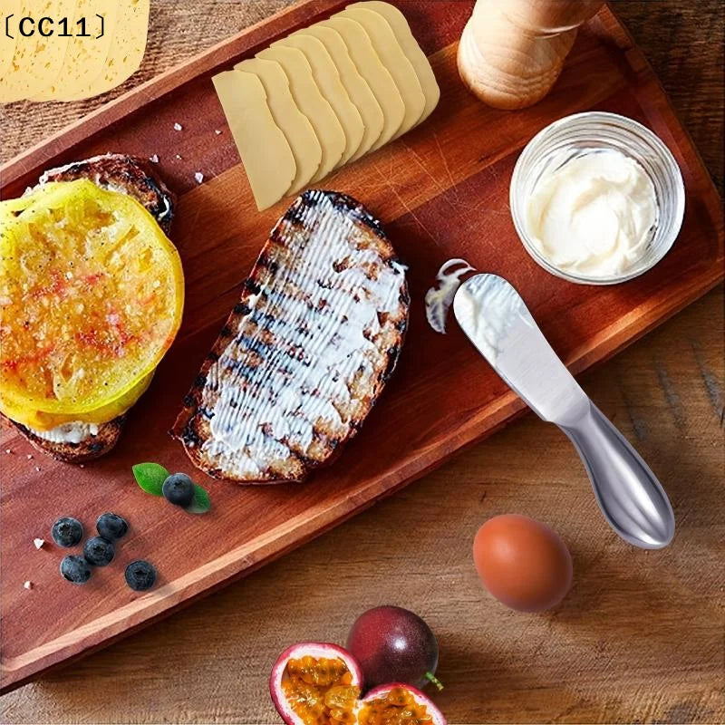 Stainless Steel Butter Cutter Cheese Jam Spreaders Cream Utensil Qme
