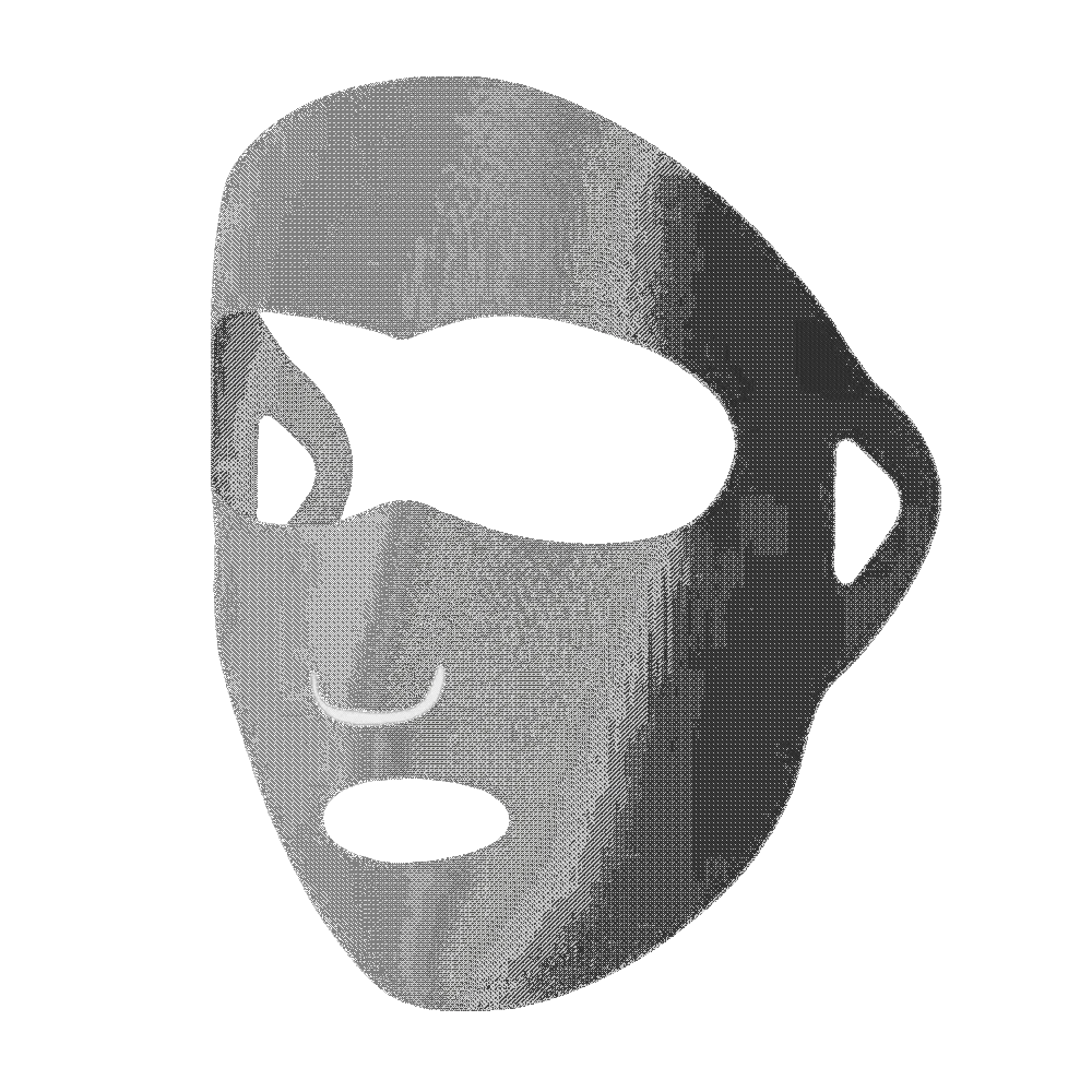 Open Nose Breathable Kids Full Face Mask Mouth Ear-mounted Sport Jaw Qme