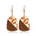 Creative Vintage Resin Splicing Wood Personality Earrings Personality Charm For Women Girls Wedding Christmas Party Gift Qme 7