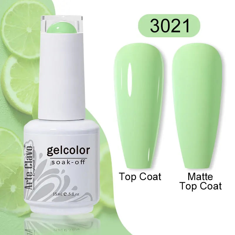 Arte Clavo Gel Nail Polish Spring 140 Colors Summer Decoration Semi Qme 3021