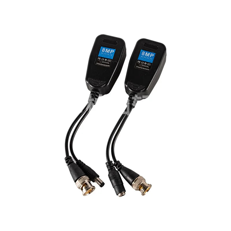 3 pairs 8MP Surveillance PV Power Video 2-in-1 Twisted Pair Transmitter Coaxial Analog BNC to RJ45 Ethernet Cable Qme 3 pairs