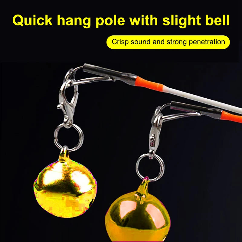 10 Quick-clip Aluminum Alloy Fishing Bell Alarm Auto-alarm Rig Boat Qme