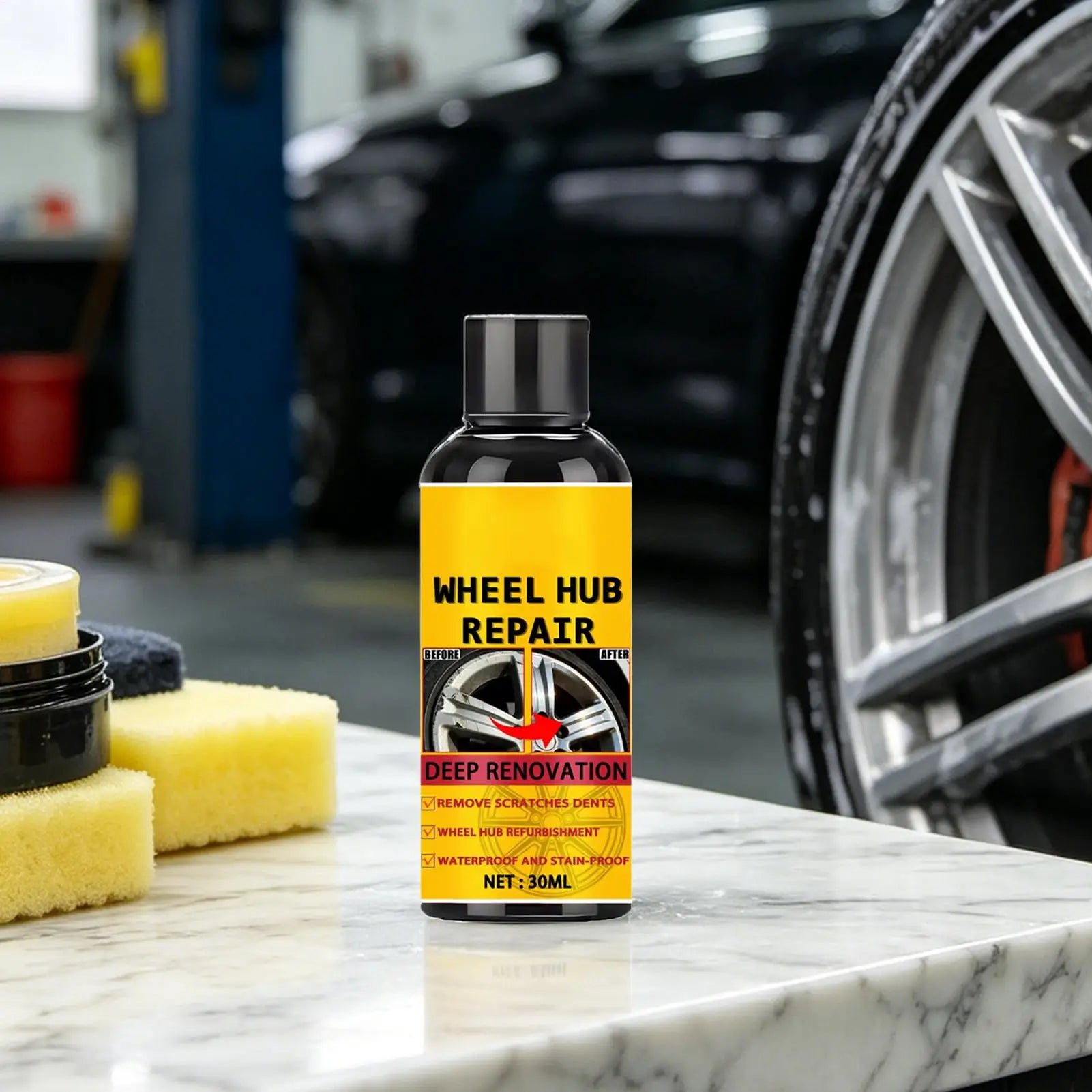 NEW Wheel Hub Scratch Paste Shine Restorer Easy Application Automotive Wheel Repair Cream For Truck RV Caravan Workshop Garage Qme