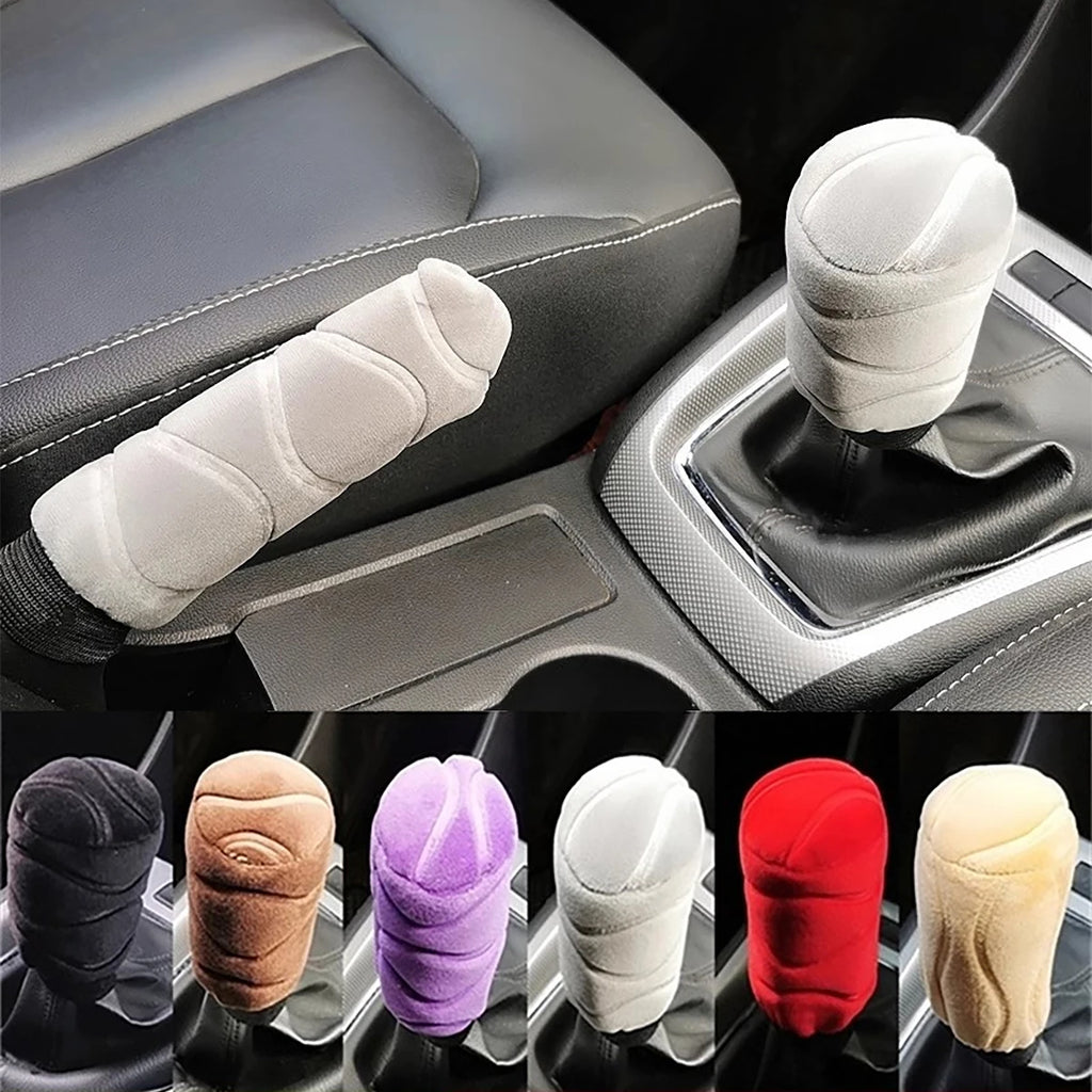 2-piece Car Gear Lever Plush Handbrake General Motors Interior Qme