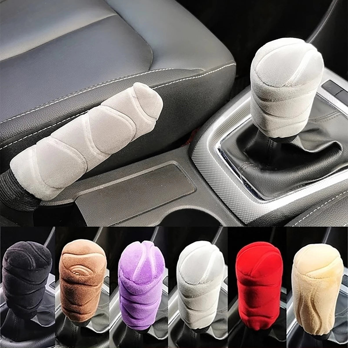 2-piece Car Gear Lever Plush Handbrake General Motors Interior Qme