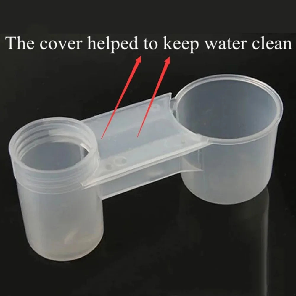 Auto Drinking Device for Birds Plastic Pet Feeder Double Nozzle Water Botter for Chicken/Pigeon/Parrot/Pet Drinking Accessories Qme