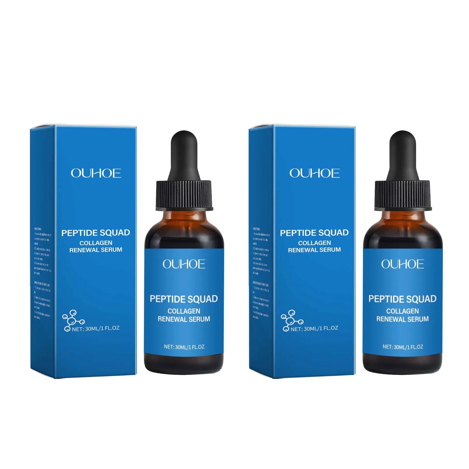 Collagen Polypeptide Essence Fade Fine Lines Lifting Firming Moisturizing Skin Care Tightening Skin Nourishing Facial Serum Qme 2 x 30ml Boxed