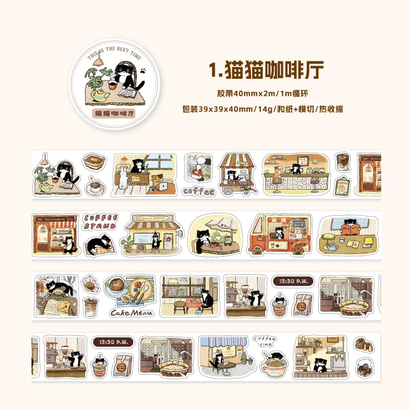 60mm*200cm/4roll Vintage Stamp Washi Die-cutting Tape Decorative collage Diary Album Scrapbooking material Craft Supplies Qme C