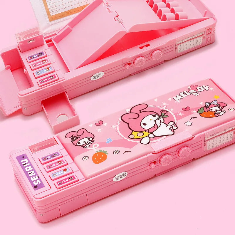 Melody Combination Lock Pencil Case Kuroomi Large-Capacity Multifunctional Student Pencil Case Qme 2