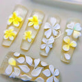3D Silicone Nail Art Carving Mold Hibiscus Floral Five-petal Blossom Qme Default Title