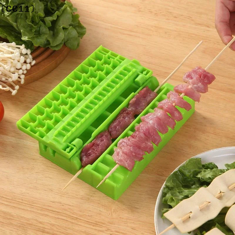 Food Grade Plastic Kebab Skewer Maker Quick Easy Use Time Saving Qme