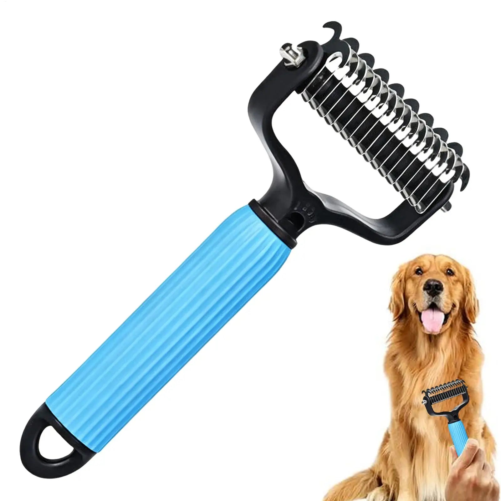 1pcs Cat Shedding Brush Pet Hair Comb Rake Cat Grooming Brush for Remove Knots Kitten Cleaning Bath Indoor Pet Untangling Qme