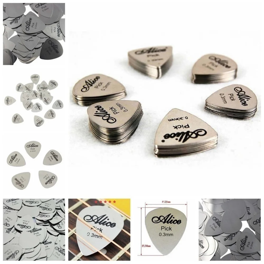 Metal Guitar Picks Durable Professional Bass Ukelele Electric Qme