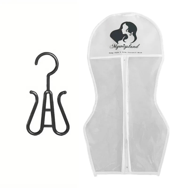 Foldable Multiple Wigs Accessories Unisex Wig Storage Bag Hanger Qme A4