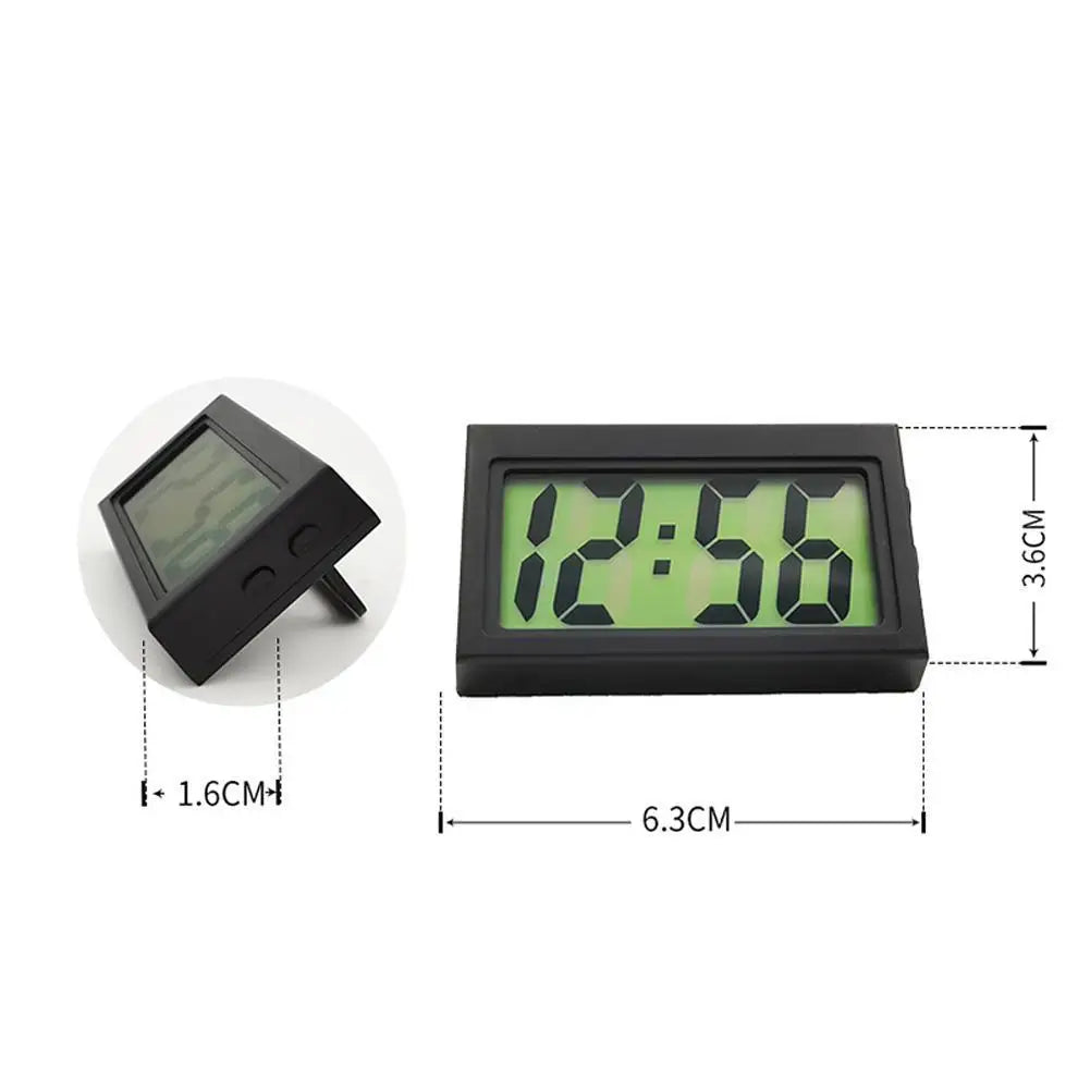 Car Digital Display Clock Self-adhesive Mini Truck Dashboard Large Qme
