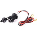 Car Motorcycle Modified Waterproof 12V Power Cigarette Lighter Seat GPS Socket Dual USB Car Charger Mobile Phone Charger Qme Default Title