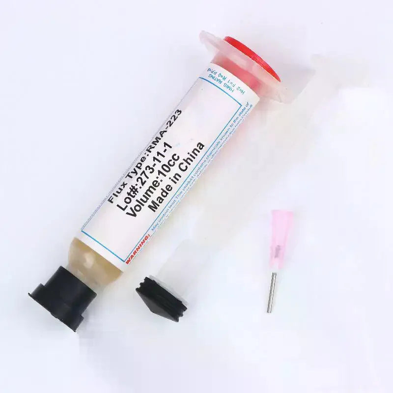 10ml Flux For Soldering With Flexible Tip Syringe Solder Paste Flux Grease Repair Solde No Cleaning Welding Repair Tools Qme