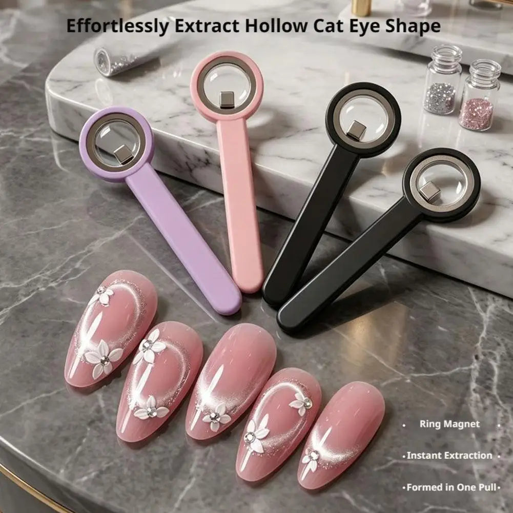 Nail Magnet Tool Cat Eye Ring Magnetic Strong Power DIY Art Manicure Qme