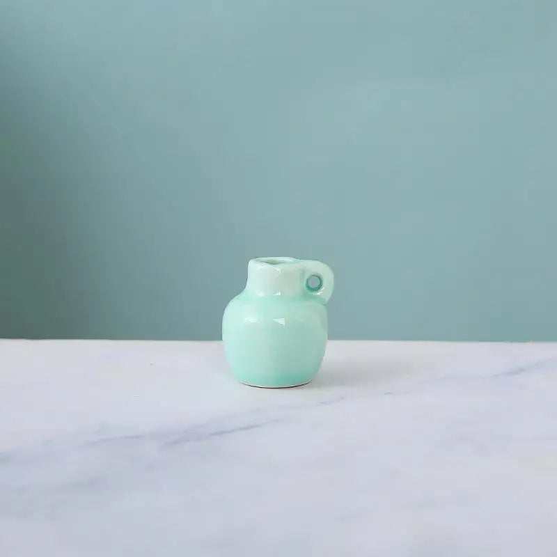 Mini Ceramic Vase Fridge Magnet 3D Micro Landscape Decorative Plant Qme 12