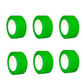 6Rolls Green Painters Tape Wide Medium Adhesive Masking Tape Residue-Free Wall Trim Tape for Painting DIY Crafting Decor Qme 2.5cm 15M