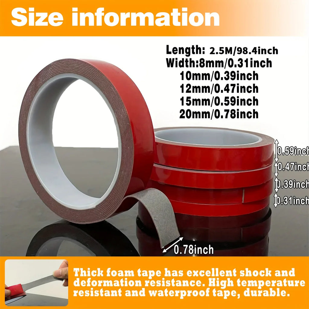 2.5m Long Double Sided Adhesive Viscosity Strong Rain Eyebrows Cars Temperature Resistant Rain Barriers Car Specific Adhesive Ta Qme