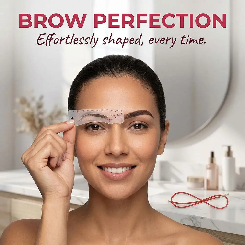 12Pcs Eyebrow Stencil Set Soft PVC Eyebrow Drawing Template Cards with Eyebrow Stickers for Perfect Brows Design Qme