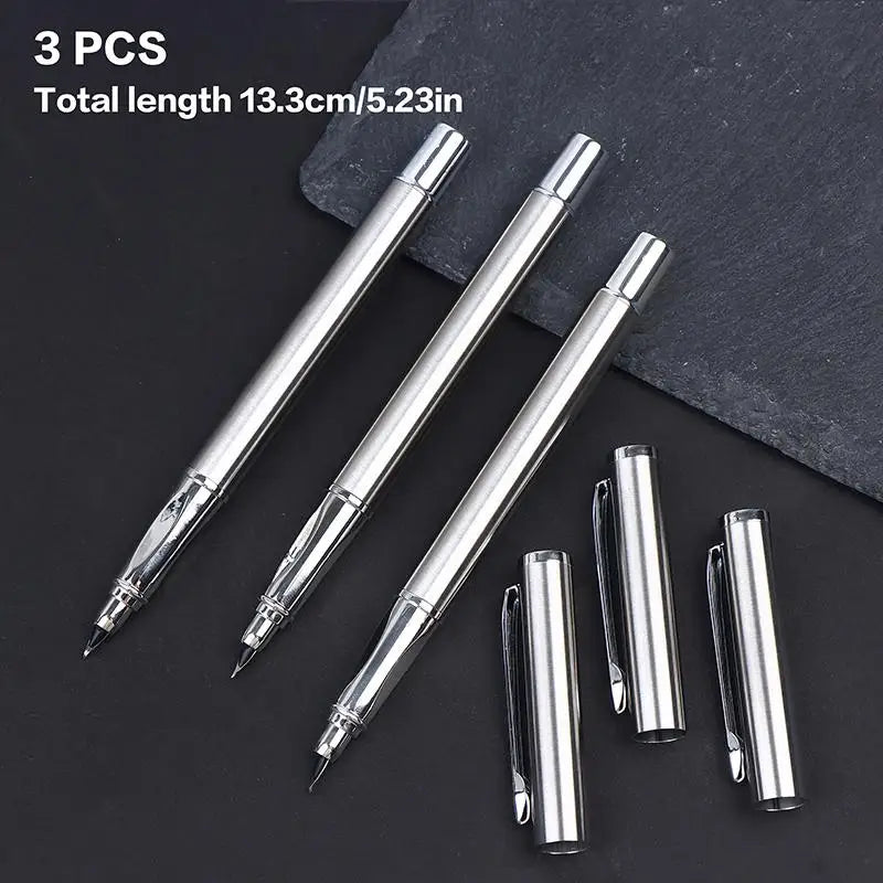 Luxury Calligraphy Naginata Nib Fountain Pen Stationery Office Qme 3PCS
