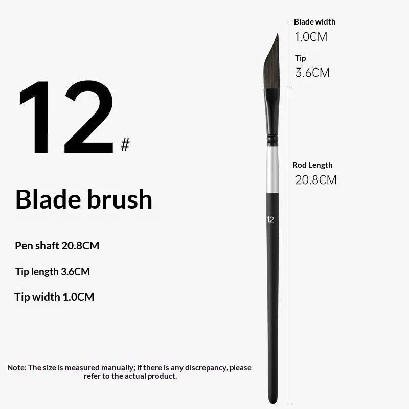 Watercolor Paint Brush Shaped Professional Gouache Pen Nylon Bristles Qme A4