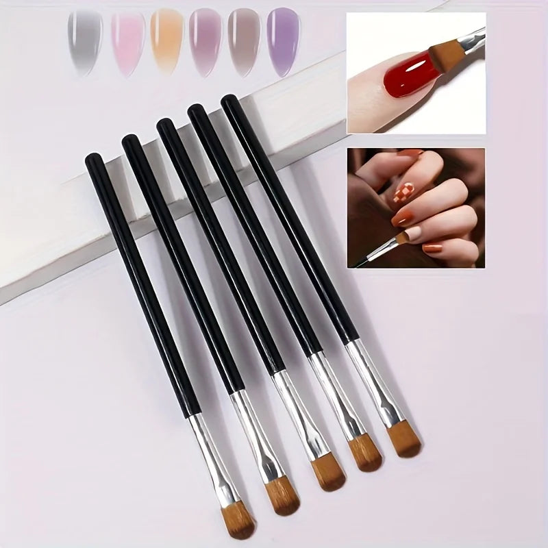 Eyeshadow brushes, mini makeup brushes, flat-head eyeshadow sticks, professional nail art brush sets Qme