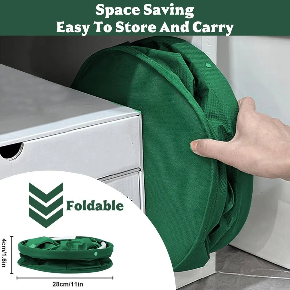 17L Foldable Storage Bucket 600D Oxford Cloth Portable Cleaning Tool Storage Organizer Outdoor Camping Picnic Garden Harvest Bag Qme
