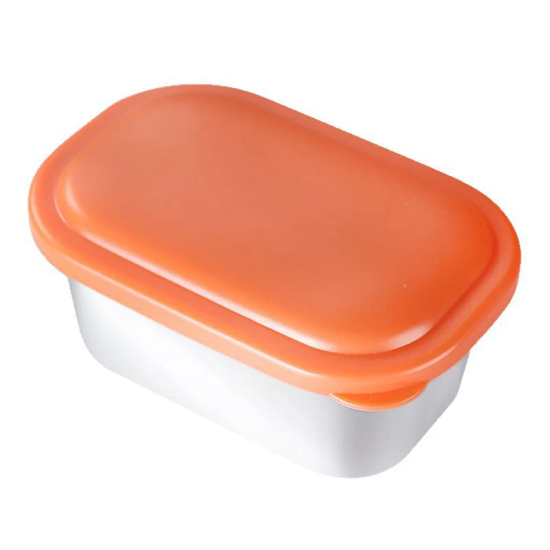 304 Stainless Steel Sauce Cup Sealed Lid Seasoning Box Leak-proof Qme
